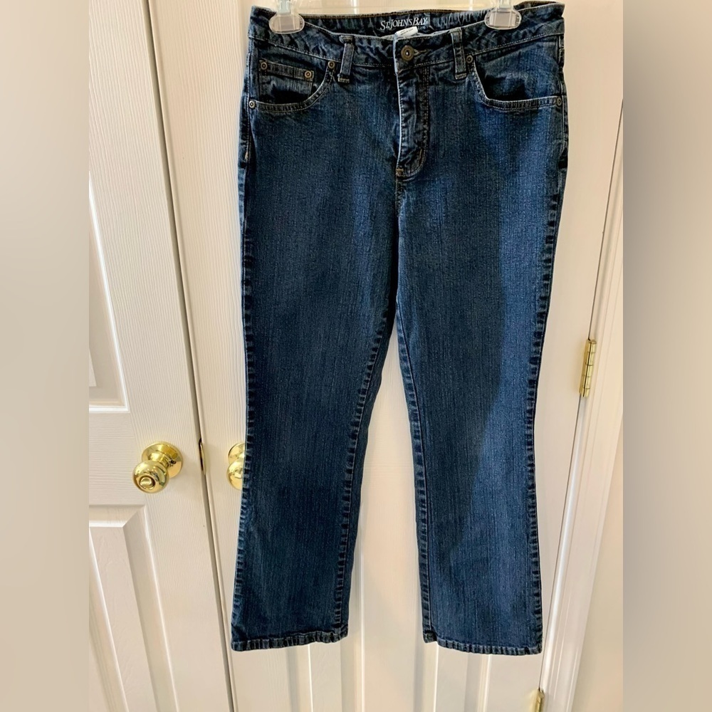 St. John’s Bay Dark Wash Straight Leg Jeans Size 8 Short